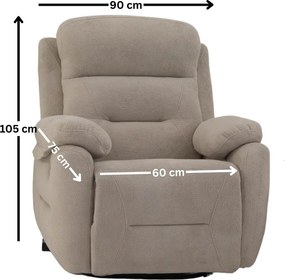 Recliner Comfort Electric - Cream Cream