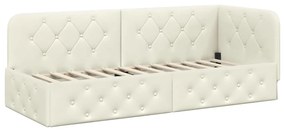 vidaXL Κρεβάτι Γωνίας Κρεμ 80 x 200 cm Βελούδο