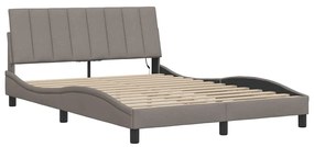 vidaXL Σκελετός Κρεβατιού Χωρίς Στρώμα Taupe 140x190 εκ. Υφασμάτινο