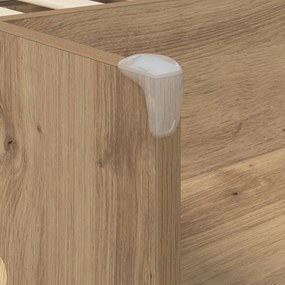 vidaXL Κρεβάτι για παιδιά με αποθηκευτικό χώρο Artisan Δρυς
