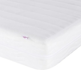 vidaXL Κρεβάτι με Στρώμα Dover Μαύρο 200x200 εκ. Υφασμάτινο