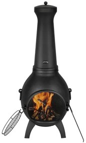 VEVOR 18 In Chiminea Outdoor Wood Burning Firepit with Grill Mesh &amp; Chimney Coat