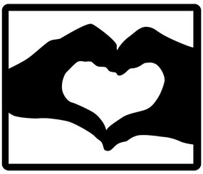 Διακοσμητικό Τοίχου Love 891TNL1420 50x44cm Black Wallity Μέταλλο