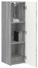 vidaXL Ντουλάπι Τηλεόρασης Τοίχου Επιτοίχιο 2 pcs Γκρίζο Σονομα