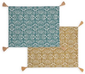 Σουπλά Wisely Mustard-Petrol Nef-Nef 33x48cm 100% Cotton