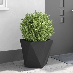 vidaXL Γλάστρα 2 pcs Μαύρο 50 x 50 x 50 cm Ατσάλι