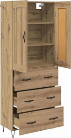 vidaXL Highboard Artisan Oak 69,5 x 34 x 180 εκ. Επεξεργασμένο Ξύλο