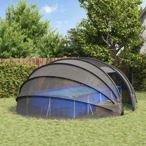 vidaXL Σκηνή πισίνας τύπου θόλου 538 x 440 x 204 εκ. Διαφανές