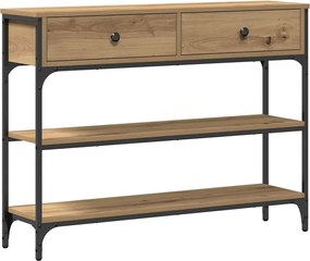 vidaXL Τραπέζι κονσόλας Artisan Oak 100 x 25 x 75 εκ.