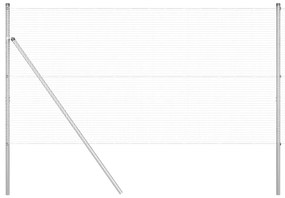 vidaXL Φράχτης με Στήλες. Ασημί 1.2 x 25 m Ατσάλι