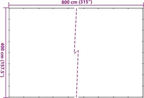vidaXL Δίχτυ για Τρέιλερ Πράσινο 4x8 μ. HDPE