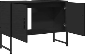vidaXL Ντουλάπι Μπάνιου Νιπτήρα Μαύρο 80 x 33 x 60 εκ. Επεξ. Ξύλο