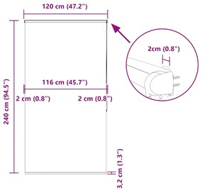 ΚΟΥΡΤΙΝΑ ΜΠΑΝΙΟΥ ΡΟΛΟ ΚΑΣΕΤΑ 120X240ΕΚ. ΠΛΑΤΟΣ ΥΦΑΣΜΑΤΟΣ 116ΕΚ. 4015058