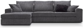 Γωνιακός καναπές Mission-Προσαρμόσιμη-250φ 165β εκ.-Γκρι