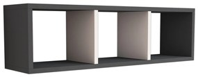 Ραφιέρα Τοίχου Μελαμίνης Γκρι &amp; Λευκό 90x22x25,6Υ Εκ.