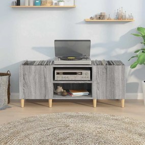 vidaXL Δισκοθήκη Γκρι Sonoma 121 x 38 x 48 εκ. από Επεξεργασμένο Ξύλο