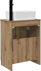 vidaXL Καθρέφτης μπάνιου με νιπτήρα Artisan Δρυς 54 x 35 x 83 εκ