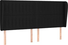 vidaXL Κρεβάτι Boxspring με Στρώμα Μαύρο 160x200 εκ. Υφασμάτινο