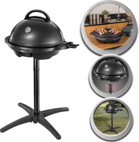 Ηλεκτρική ψησταριά/γκριλ George Foreman 22460-56, 2400 W, 44,5 εκ., 15 μερίδες, 5 επίπεδα θερμοκρασίας, Αντικολλητική επίστρωση, Μαύρο