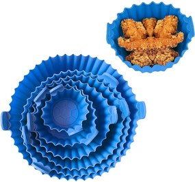 Σετ 6 Τμχ. Φόρμα Σιλικόνης για Φριτέζα Αέρος - Γαλάζιο