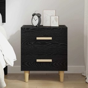 vidaXL Ντουλάπι κρεβατιού Μαύρη Οξυά 40 x 35 x 47.5cm