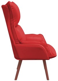 vidaXL Χαλαρωτική Πολυθρόνα Κόκκινο 69 x 74 x 93 εκ. Τεχνητό δέρμα