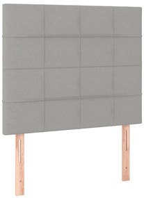 vidaXL Κεφαλάρι Ανοιχτό Γκρι 90x5x118/128 εκ. Ύφασμα
