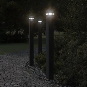 Φωτιστικό Δαπέδου Εξ. Χώρου με Πρίζα Μαύρο 110 εκ. Ανοξ. Ατσάλι 4006409