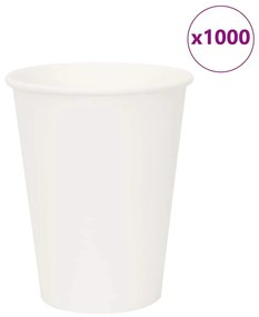 Χάρτινα κύπελλα καφέ 1000 τεμάχια 12oz 300ml Λευκό - Λευκό