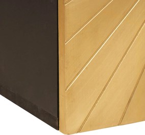 vidaXL Ντουλάπι Μπάνιου με ράφι Μαύρο και Χρυσό 38 x 33 x 48 εκ