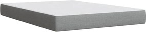 vidaXL Κρεβάτι Boxspring με Στρώμα Ανοιχτό Γκρι 140x200 εκ. Υφασμάτινο