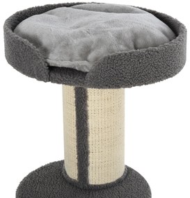 Scratching Post Cat Tower 91cm with Sisal Posts Platform Cushion Multi-lier Cat Scratching Post Climbing Tree for Medium Cats Grey