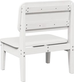 Καρέκλα κήπου vidaXL Λευκό 60x52,5x72 cm Ξύλο πεύκο μασίφ