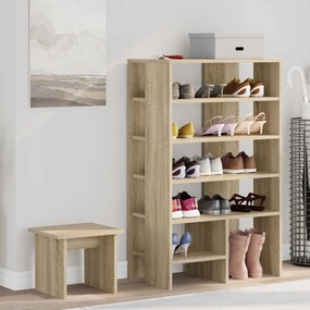 vidaXL Ντουλάπα Παπουτσιών 2 pcs Δρύς Sonoma Επεξεργασμένο ξύλο