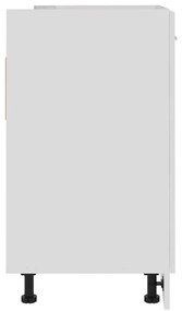 Ντουλάπι Νεροχύτη Γυαλιστερό Λευκό 80x46x81,5 εκ. Μοριοσανίδα - Λευκό