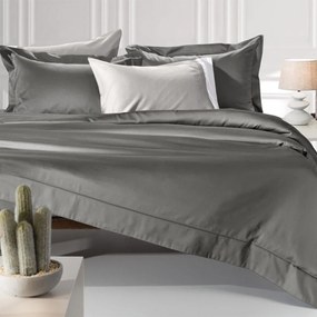 Παπλωματοθήκη Silky Anthracite Σετ 3Τεμ. Guy Laroche Queen Size 245x255cm 100% Cotton Satin
