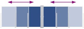 vidaXL Σκίαστρο Πλαϊνό Συρόμενο Μπλε 160 x 600 εκ.