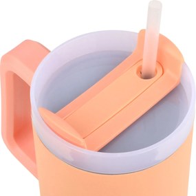 ESTIA ΘΕΡΜΟΣ STRAW TUMBLER XL SAVE THE AEGEAN 900ml PEACH FUZZ