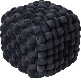 Πουφ (43x43x40) Das Home Stool line Μαύρο
