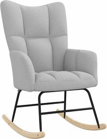 vidaXL Κουνιστή καρέκλα με υποπόδιο Cloud Grey Fabric