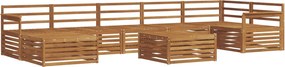 vidaXL Σειρά Καναπέ Εξωτερικού 8 pcs Φυσικό