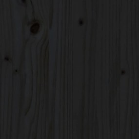Βάση Γλάστρας Μαύρο 104,5x25x109,5 εκ. από Μασίφ Ξύλο Πεύκου - Μαύρο