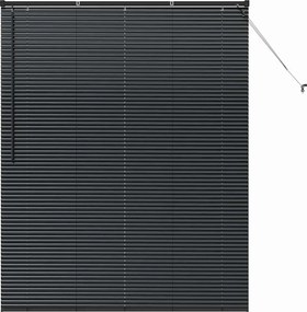 vidaXL Βενετσιάνικες Ρόδες Μαύρο 175 x 150 εκ Αλουμίνιο
