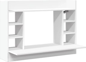 vidaXL Γραφείο Τοίχου Λευκό 105x48x75 εκ. από Επεξεργασμένο Ξύλο