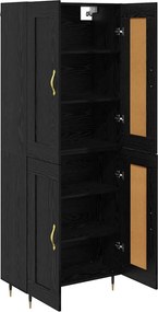 vidaXL Highboard Μαύρη Οξυά 69,5 x 34 x 90 εκ. Επεξεργασμένο ξύλο