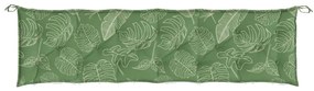 vidaXL Μαξιλάρι Πάγκου Κήπου Σχέδιο Φύλλων 200 x 50 x 7 εκ. Υφασμάτινο