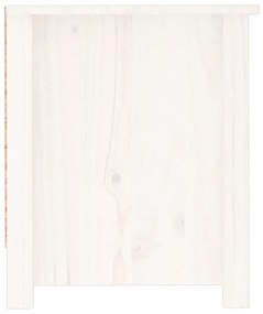 Παπουτσοθήκη Λευκή 110 x 38 x 45,5 εκ. από Μασίφ Ξύλο Πεύκου - Λευκό