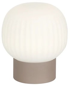 Επιτραπέζιο Λαμπατέρ Μονόφωτο 154xH17cm Led 6w 3000K 720lm Sand Brown-Οπάλ Γυαλί Sun Light VINO-1T
