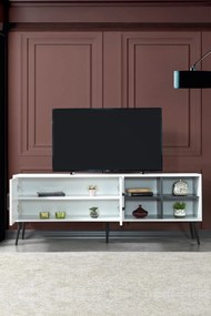 Έπιπλο Τηλεόρασης Λευκό / Ανθρακί SODRA 160x35x20