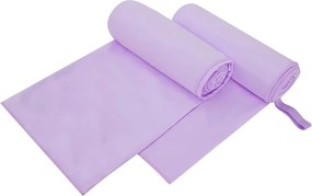 vidaXL Αθλητικές Πετσέτες 2 pcs Μοβ 200 x 100 cm